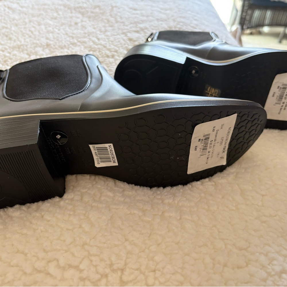 Kate Spade Black Ankle Booties with Gold Trim - Picture 5 of 5